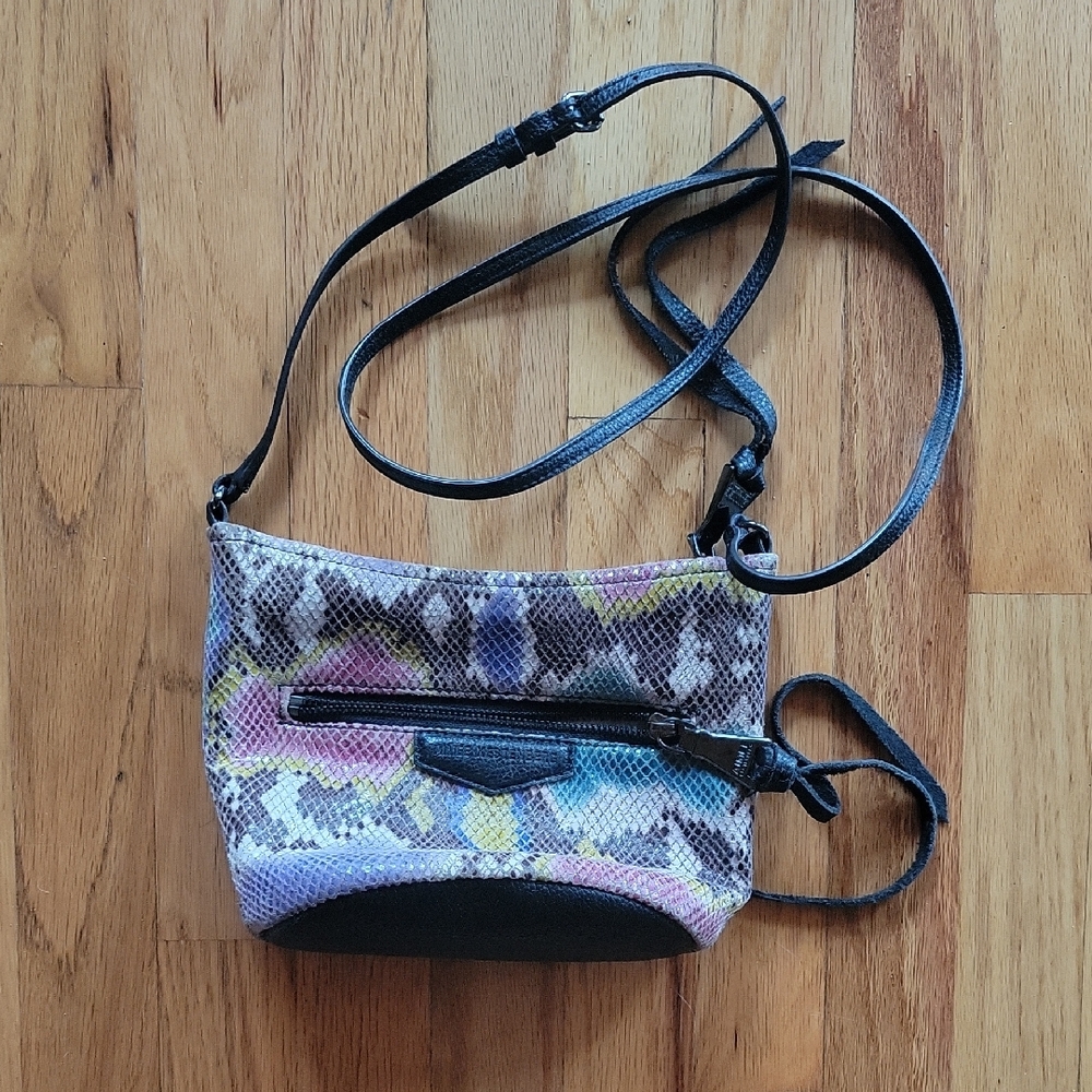 Aimee Kestenberg Rainbow Snakeskin Crossbody Bag